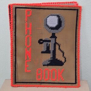 Plastic Canvas Phone Book Cover Call A Friend‎ Handmade
